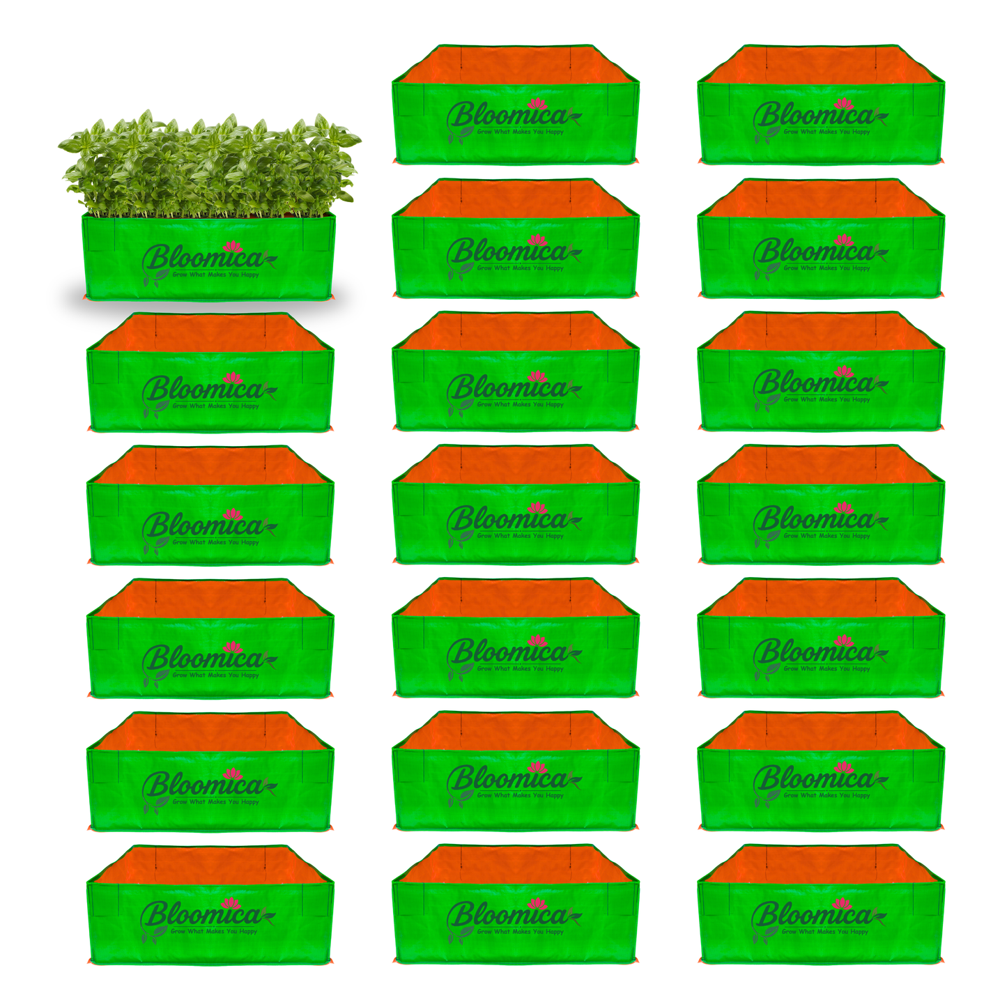 18x12x9 Inches (1½x1x¾ Ft ) - 260 GSM HDPE Rectangular Grow Bag