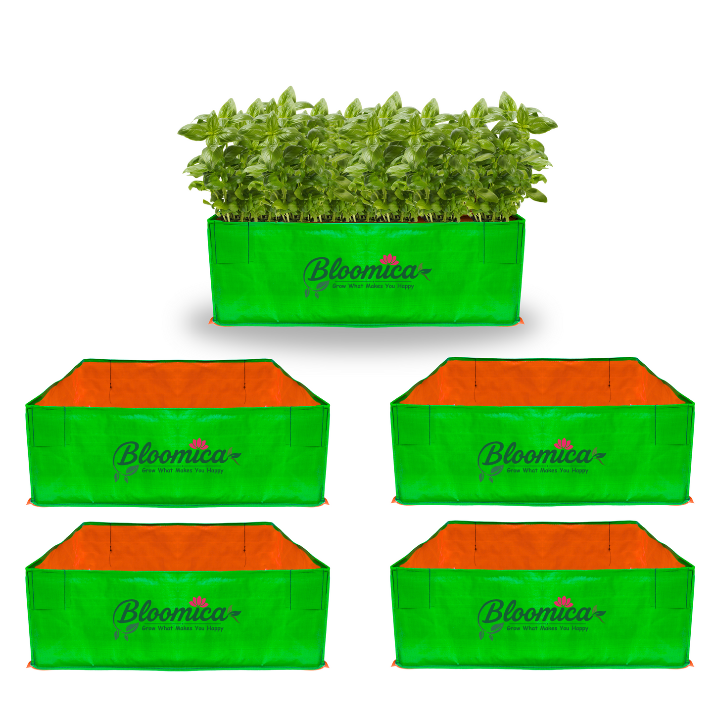 18x12x9 Inches (1½x1x¾ Ft ) - 260 GSM HDPE Rectangular Grow Bag