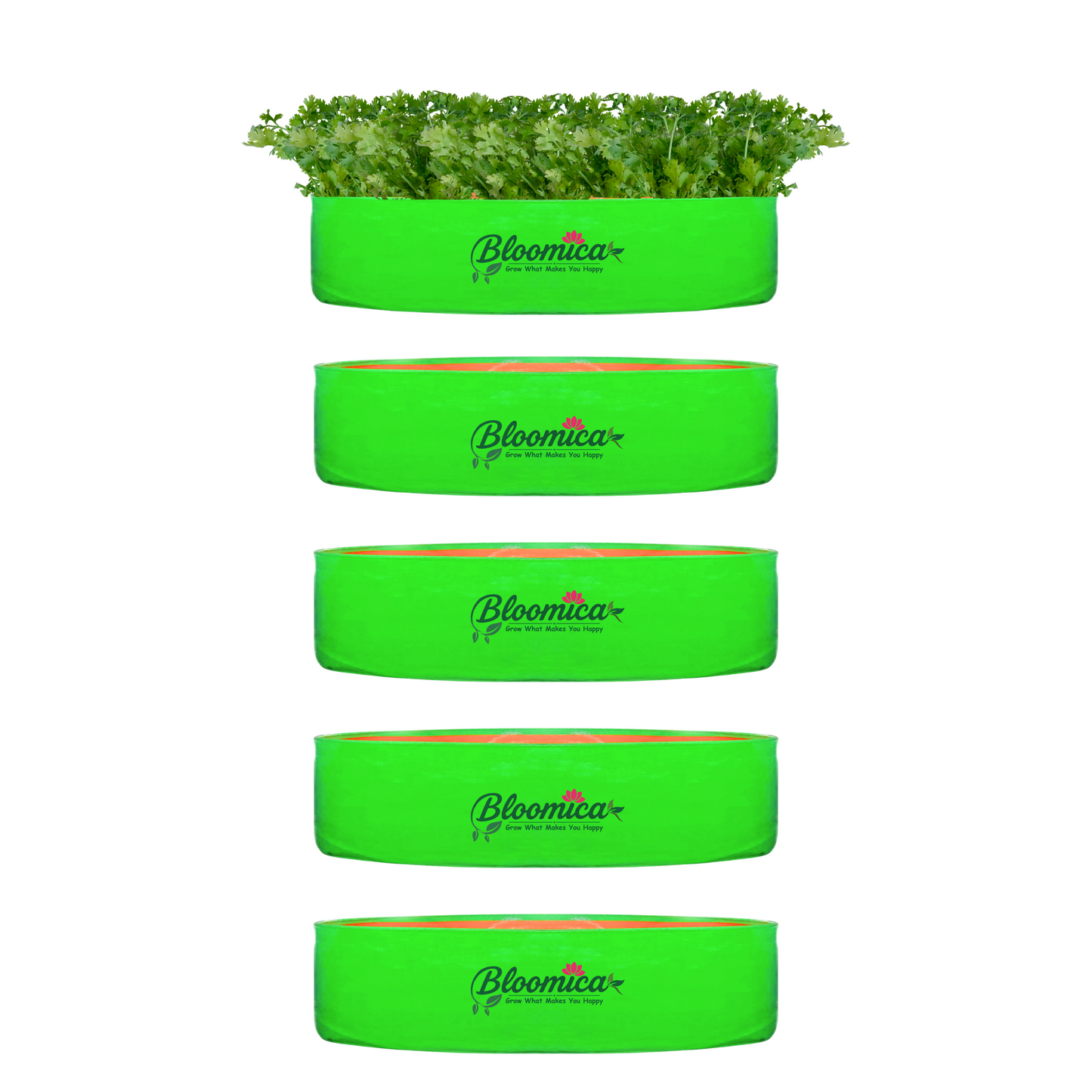 18x6 Inches (1½x 1⁄2 Ft) - 260 GSM HDPE Round Spinach Grow Bag
