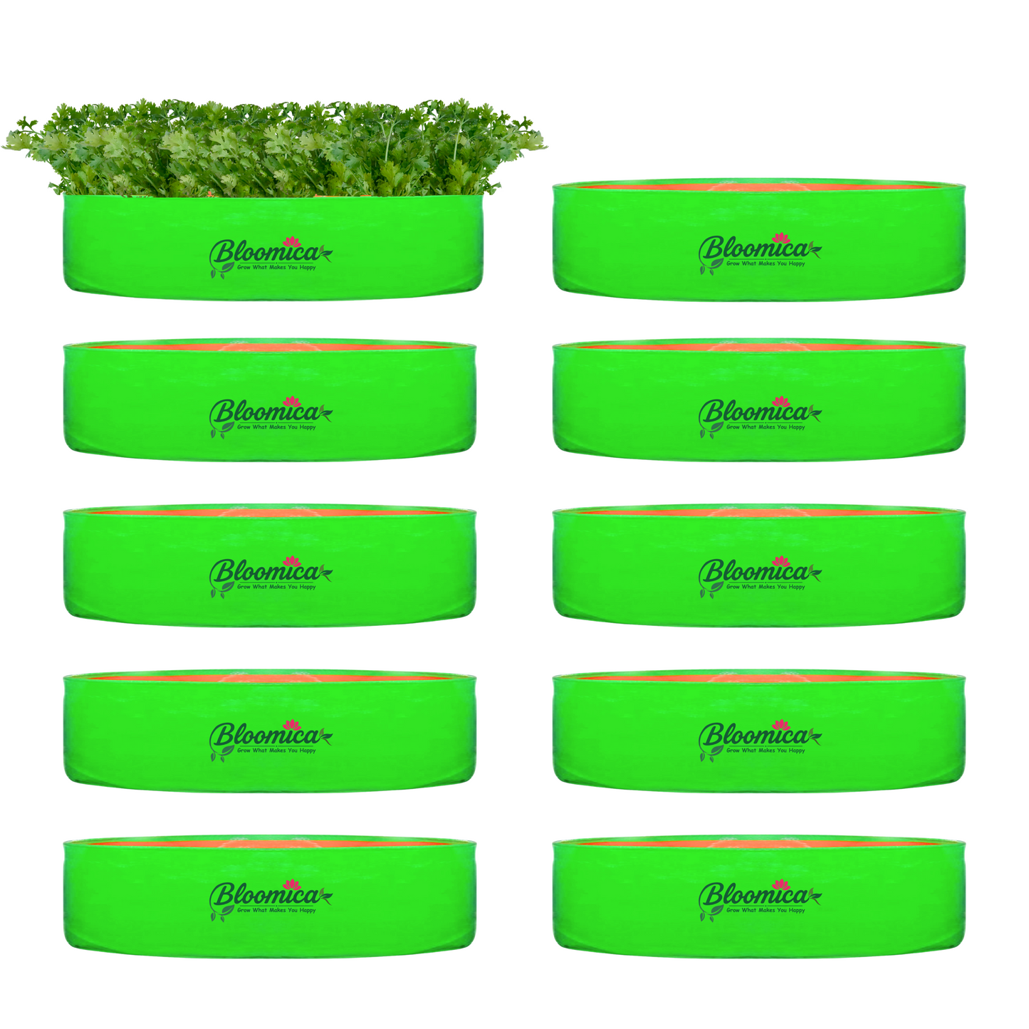 18x6 Inches (1½x 1⁄2 Ft) - 260 GSM HDPE Round Spinach Grow Bag
