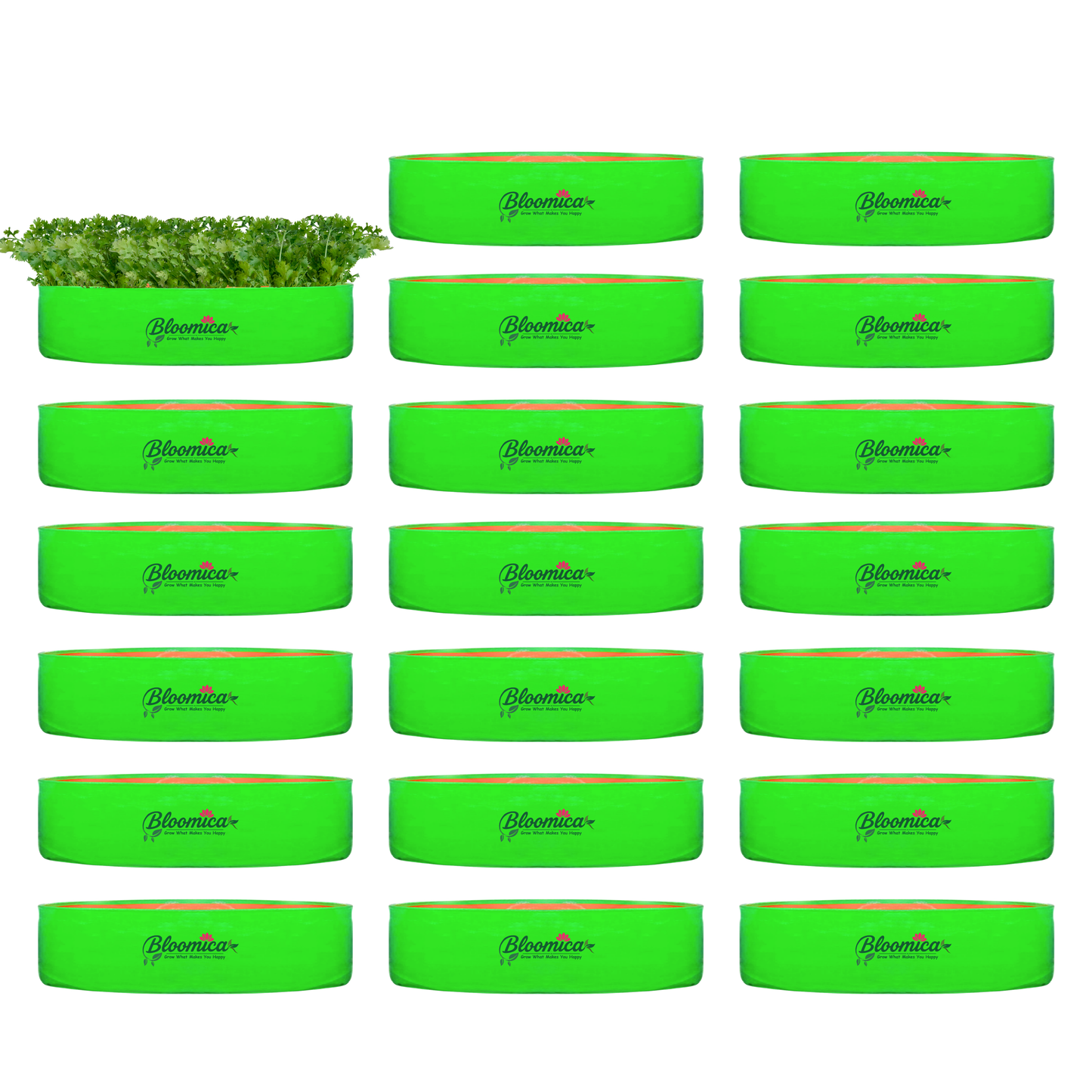 18x6 Inches (1½x 1⁄2 Ft) - 260 GSM HDPE Round Spinach Grow Bag