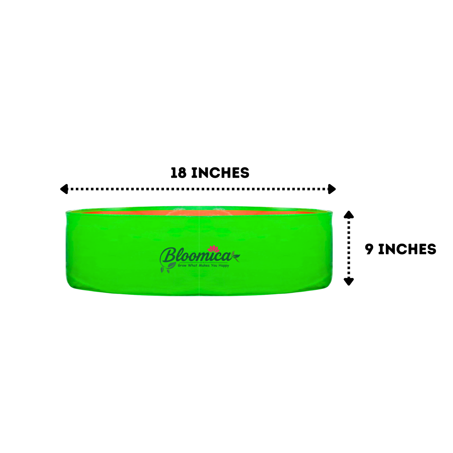 18x9 Inches (1½x¾ Ft) - 260 GSM HDPE Round Spinach Grow Bag