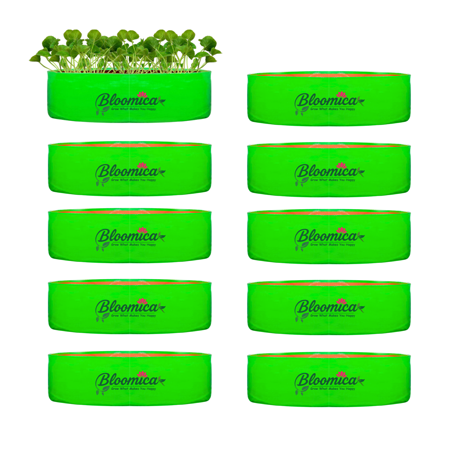 18x9 Inches (1½x¾ Ft) - 260 GSM HDPE Round Spinach Grow Bag
