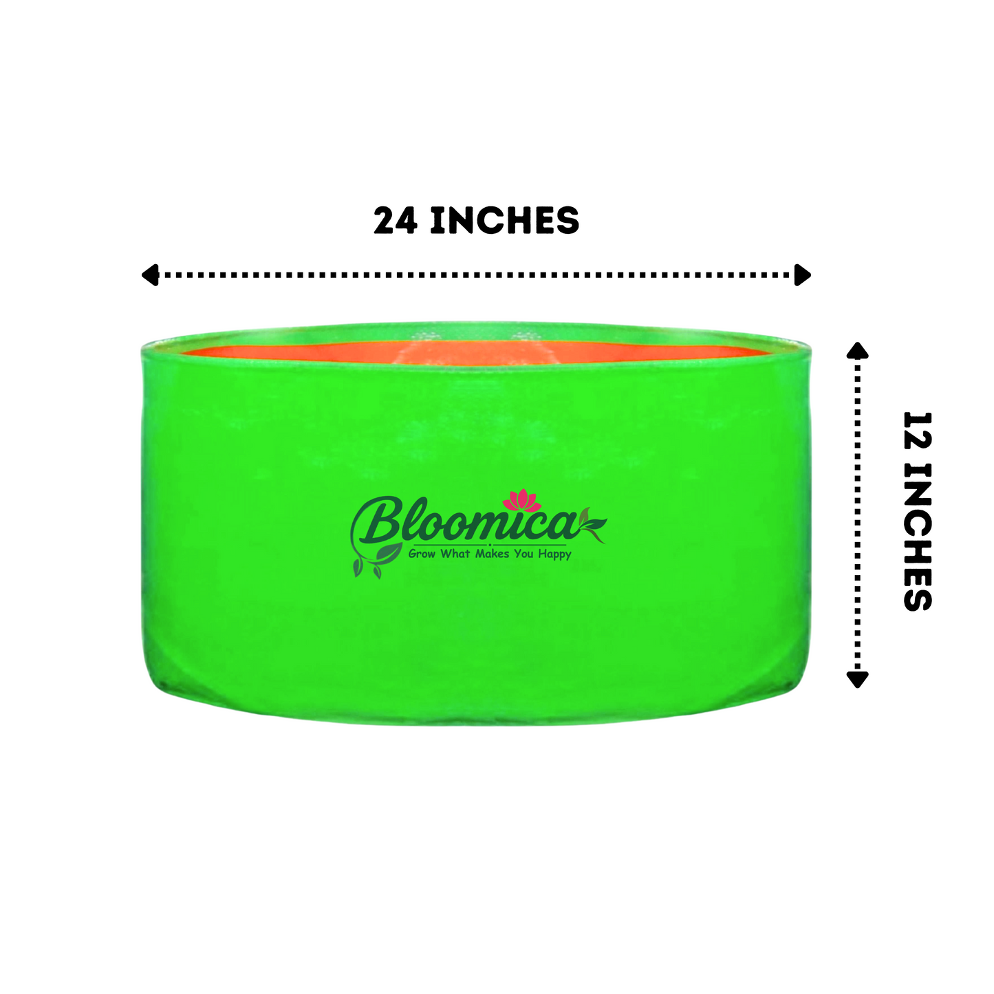 24x12 Inches (2x1 Ft) - 260 GSM HDPE Round Grow Bag