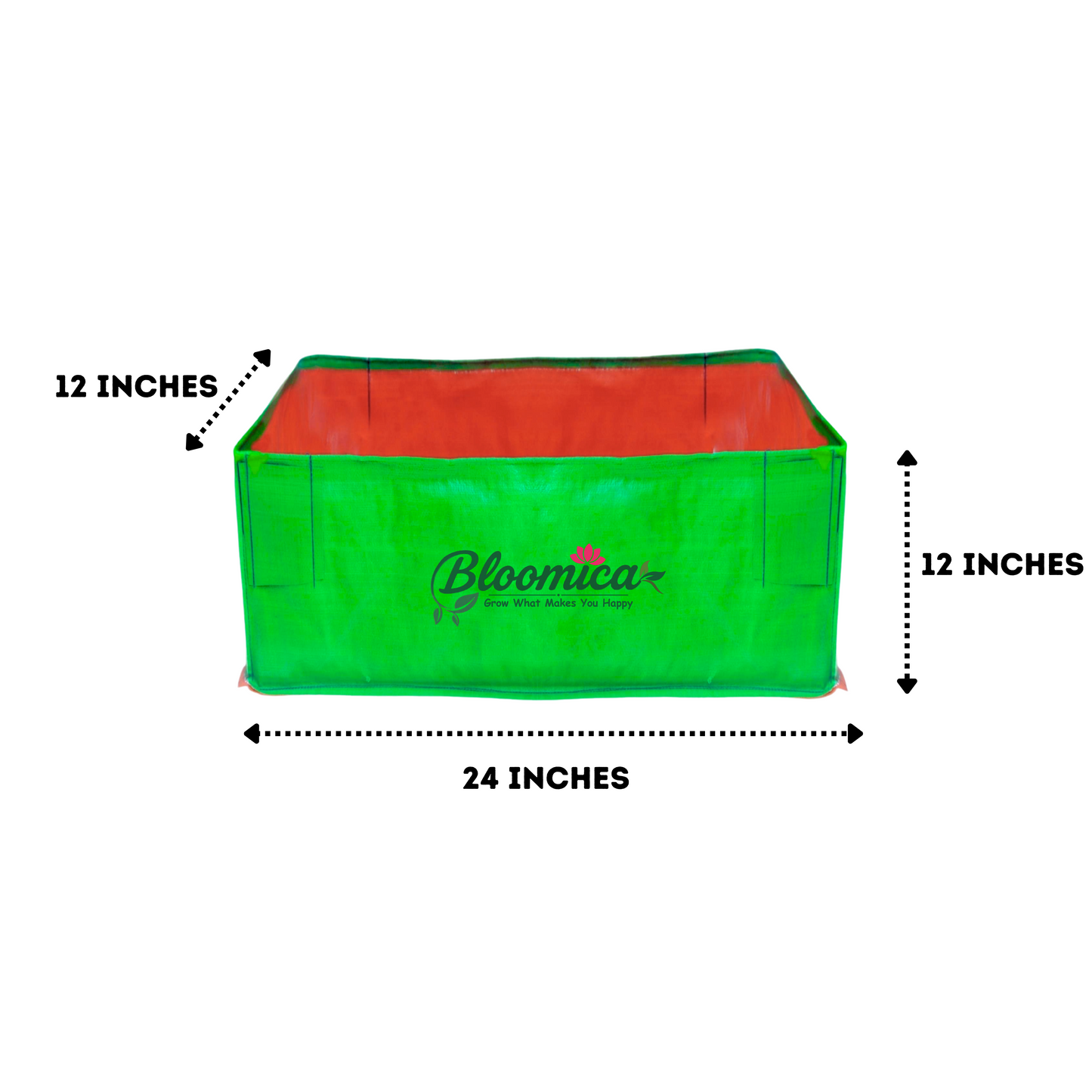 24x12x12 Inches (2x1x1 Ft ) - 260 GSM HDPE Rectangular Grow Bag