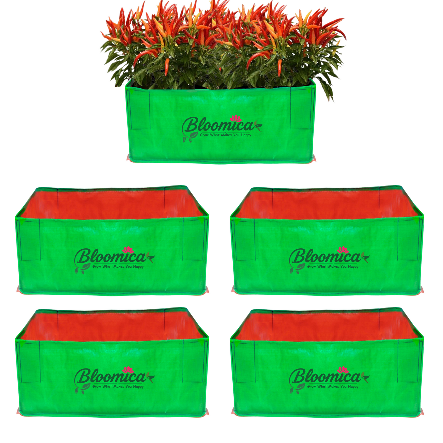 24x12x12 Inches (2x1x1 Ft ) - 260 GSM HDPE Rectangular Grow Bag