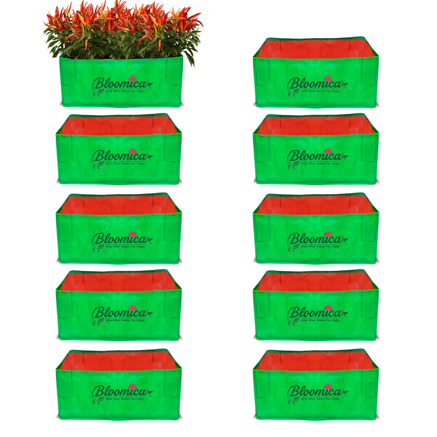 24x12x12 Inches (2x1x1 Ft ) - 260 GSM HDPE Rectangular Grow Bag