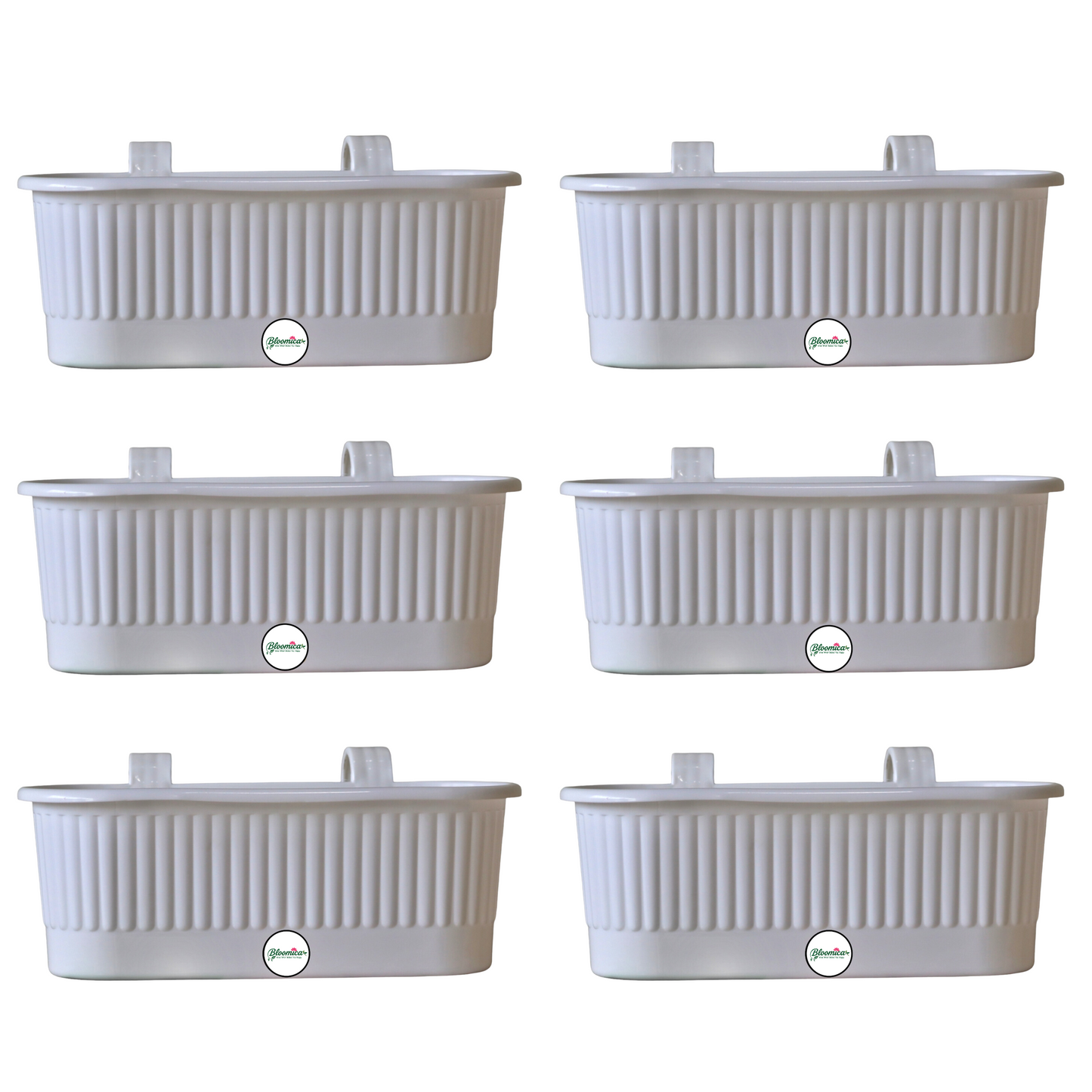 Balcony Railing Planter - White Colour