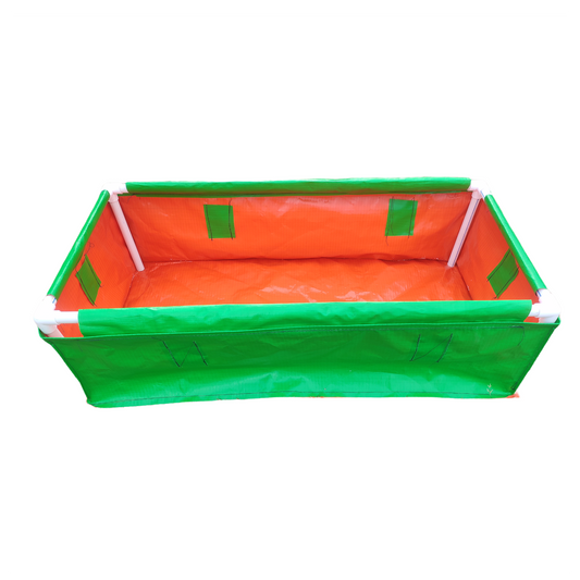 48x24x12 Inches (4x2x1 Ft) - 220 GSM HDPE Rectangular Grow Bag With Supporting PVC Pipes