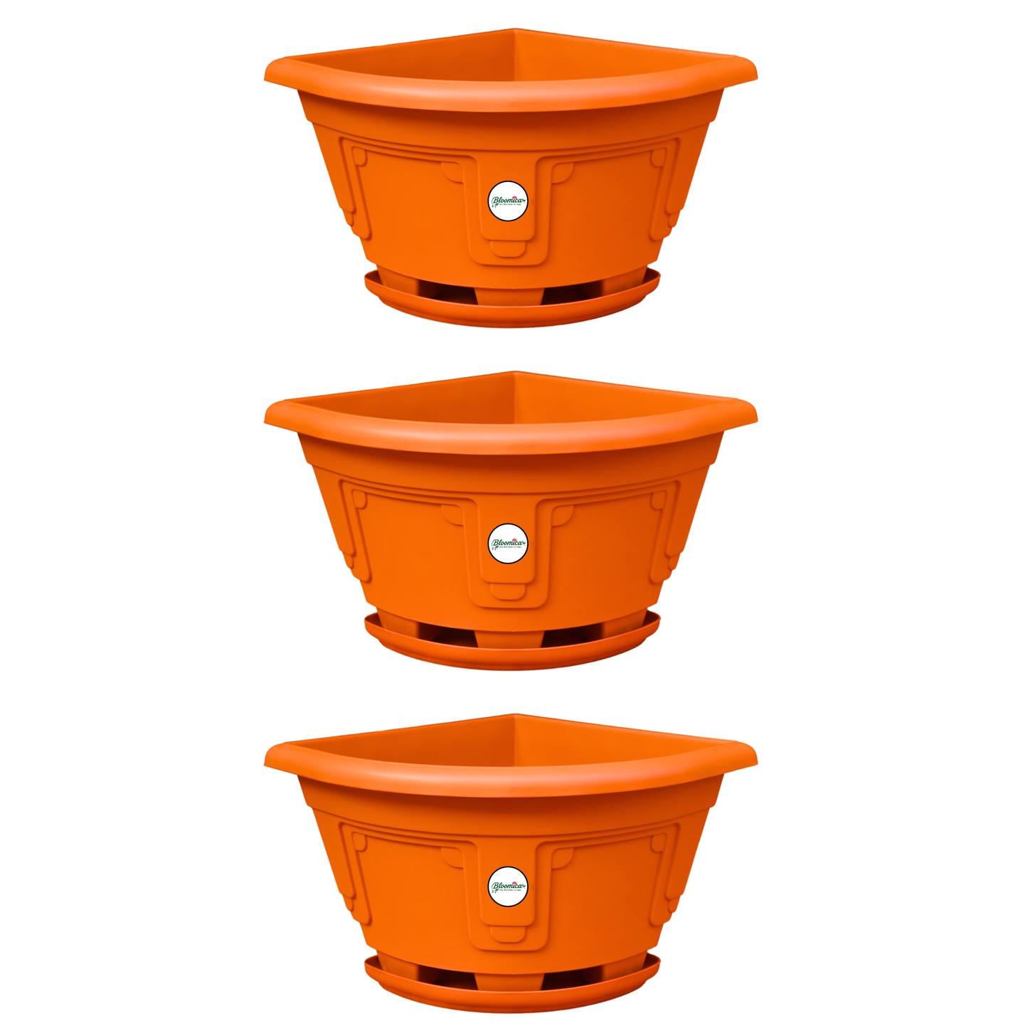 Corner Fit Planter - Terracotta Colour