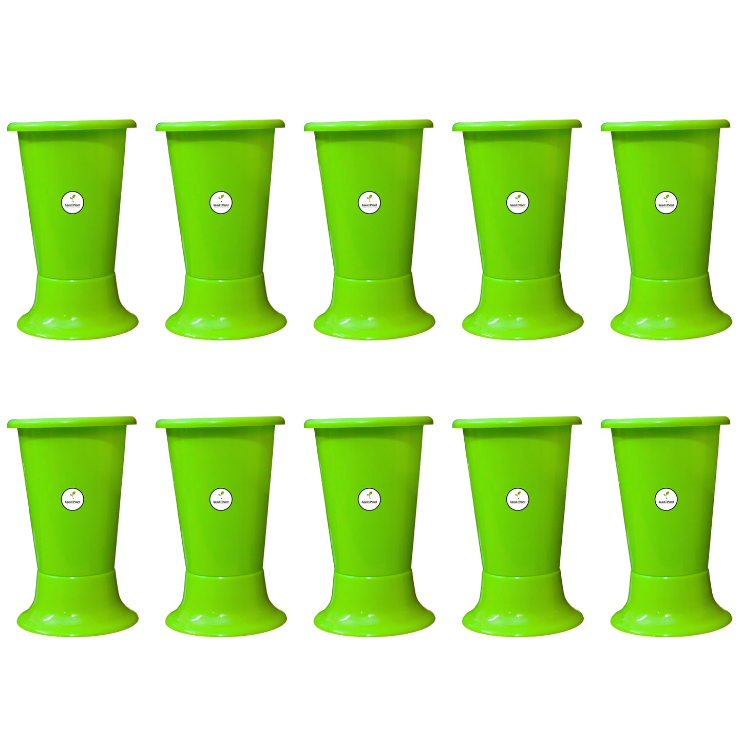 Galaxy Indoor Plastic Pot - Green Colour