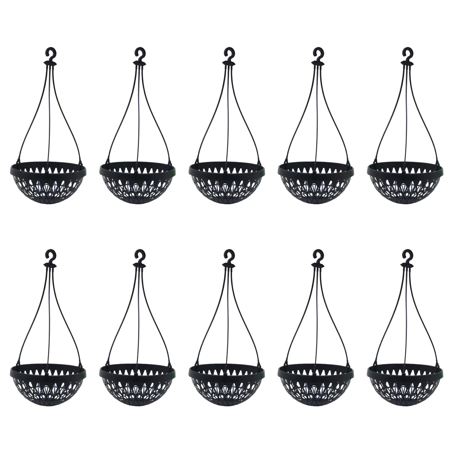 Hanging Orchid Pot - Black Colour