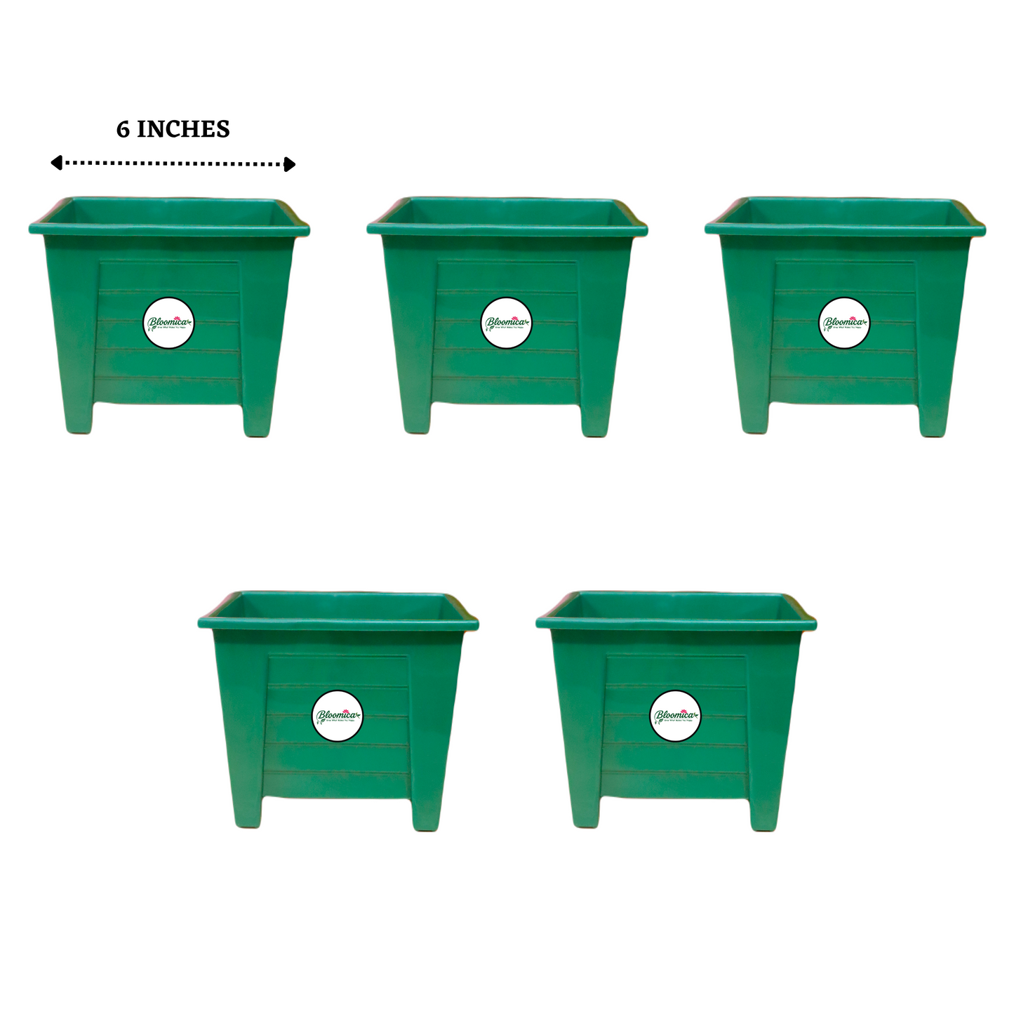 Square Planter - Green Colour