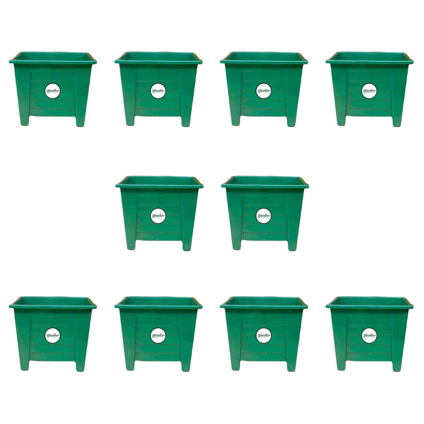 Square Planter - Green Colour