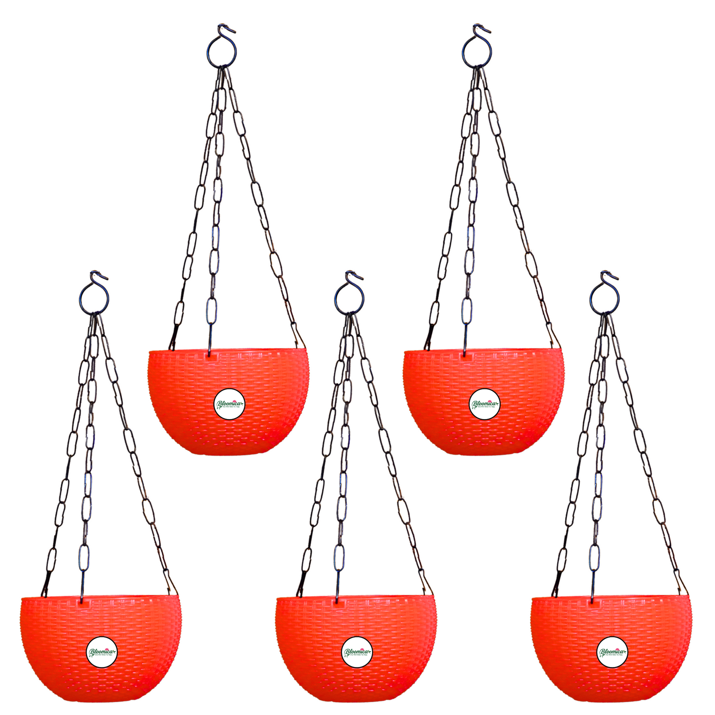 Ultra Model Virgin Plastic Hanging Pot - Red Colour