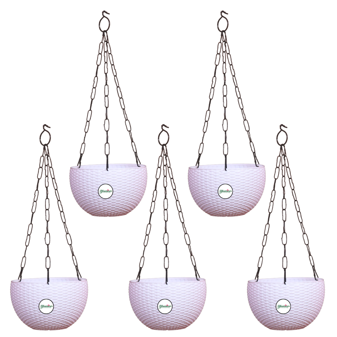 Ultra Model Virgin Plastic Hanging Pot - White Colour