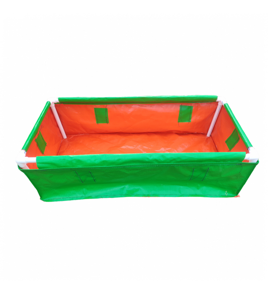 36X24X12 Inches (3x2x1 Ft) - 220 GSM HDPE Rectangular Grow Bag With Supporting PVC Pipes