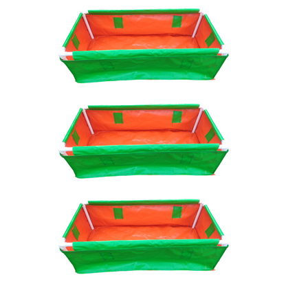 48x24x12 Inches (4x2x1 Ft) - 220 GSM HDPE Rectangular Grow Bag With Supporting PVC Pipes