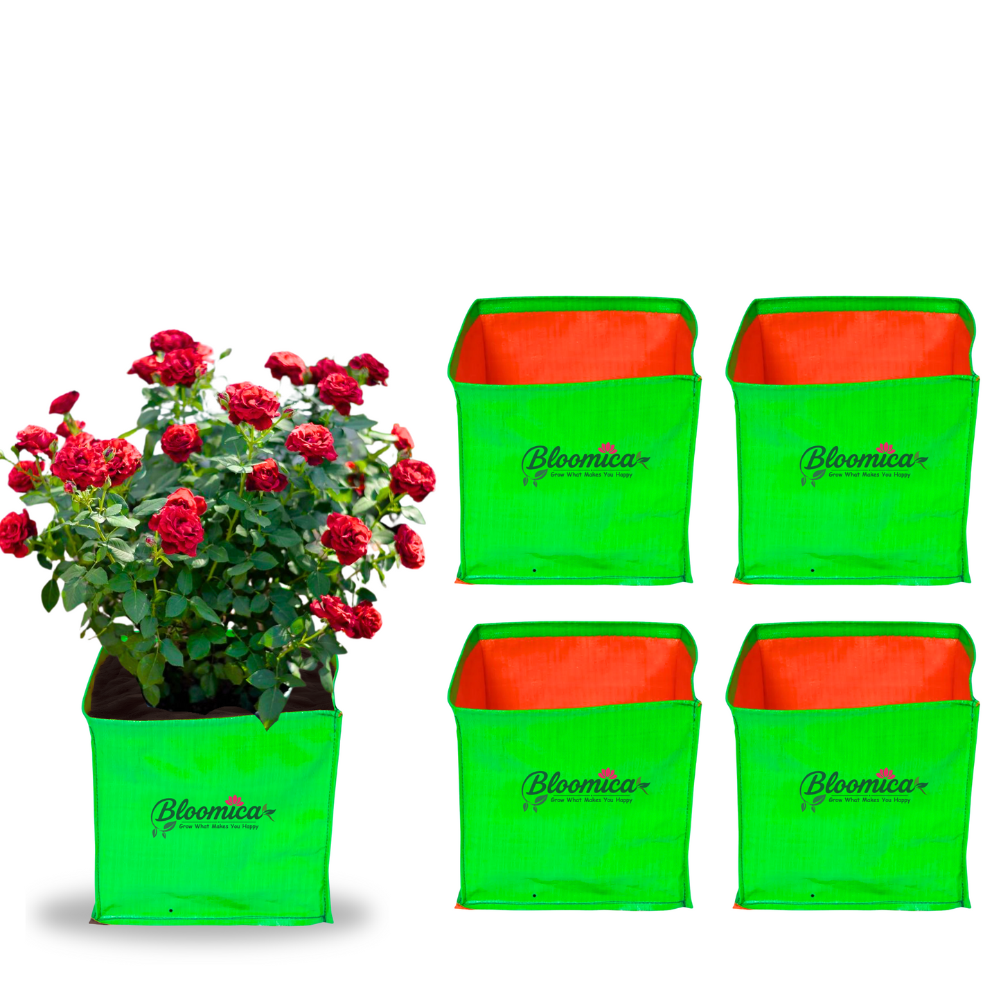 12x12x12 Inches (1x1x1 Ft) - 260 GSM HDPE Rectangular Grow Bag