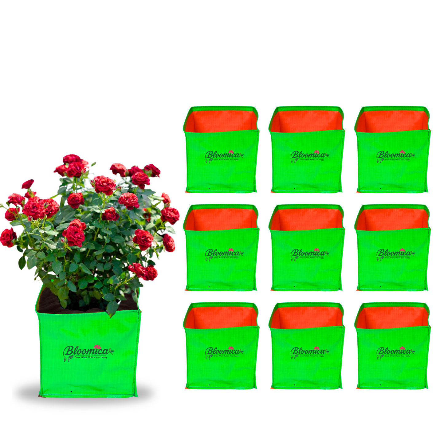 12x12x12 Inches (1x1x1 Ft) - 260 GSM HDPE Rectangular Grow Bag