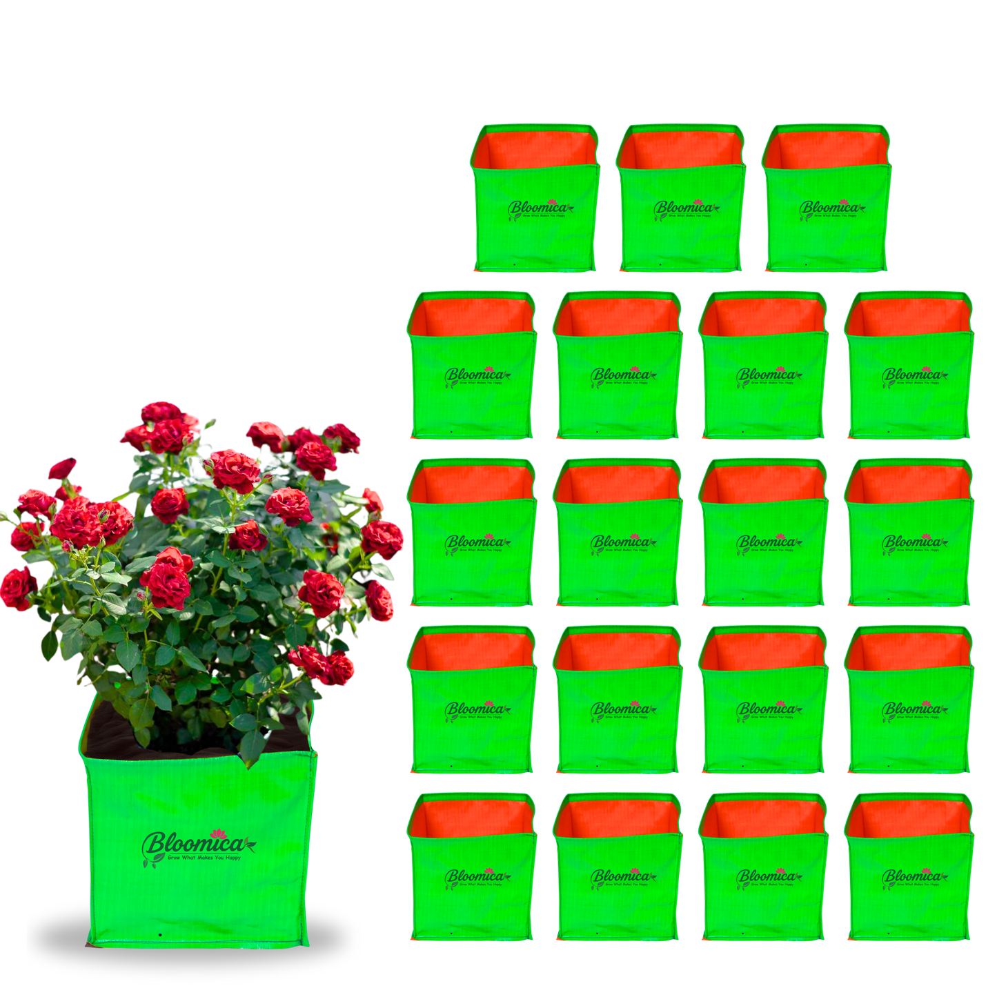12x12x12 Inches (1x1x1 Ft) - 260 GSM HDPE Rectangular Grow Bag