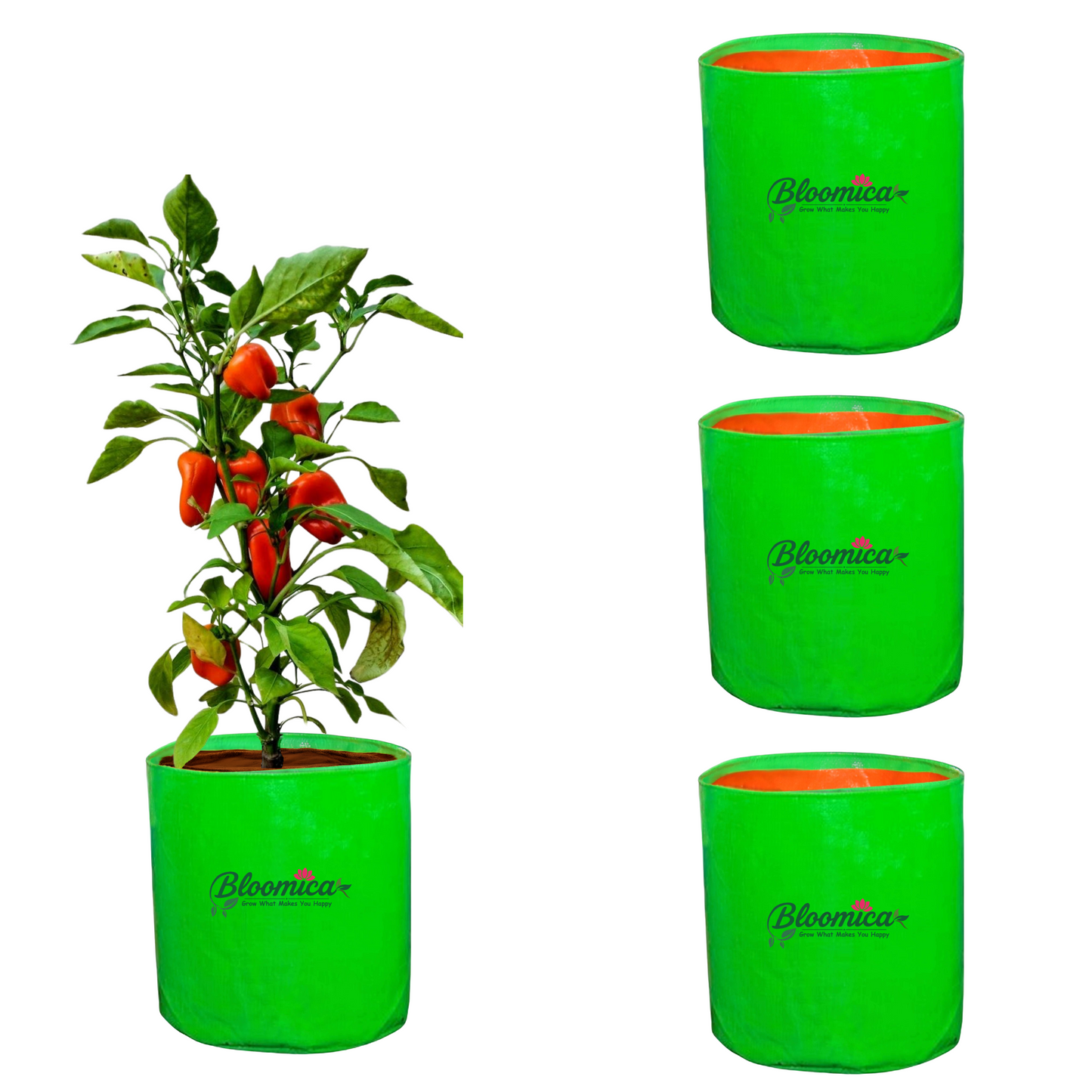 12x15 Inches (1x1¼ Ft) - 260 GSM HDPE Round Grow Bag