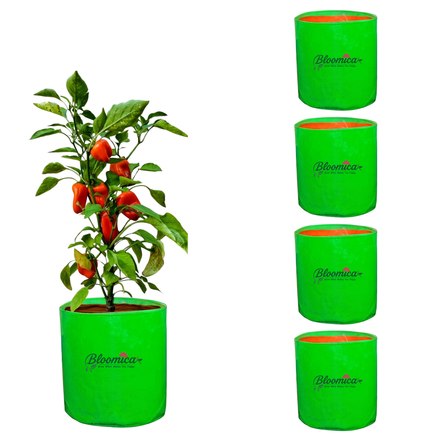 12x15 Inches (1x1¼ Ft) - 260 GSM HDPE Round Grow Bag