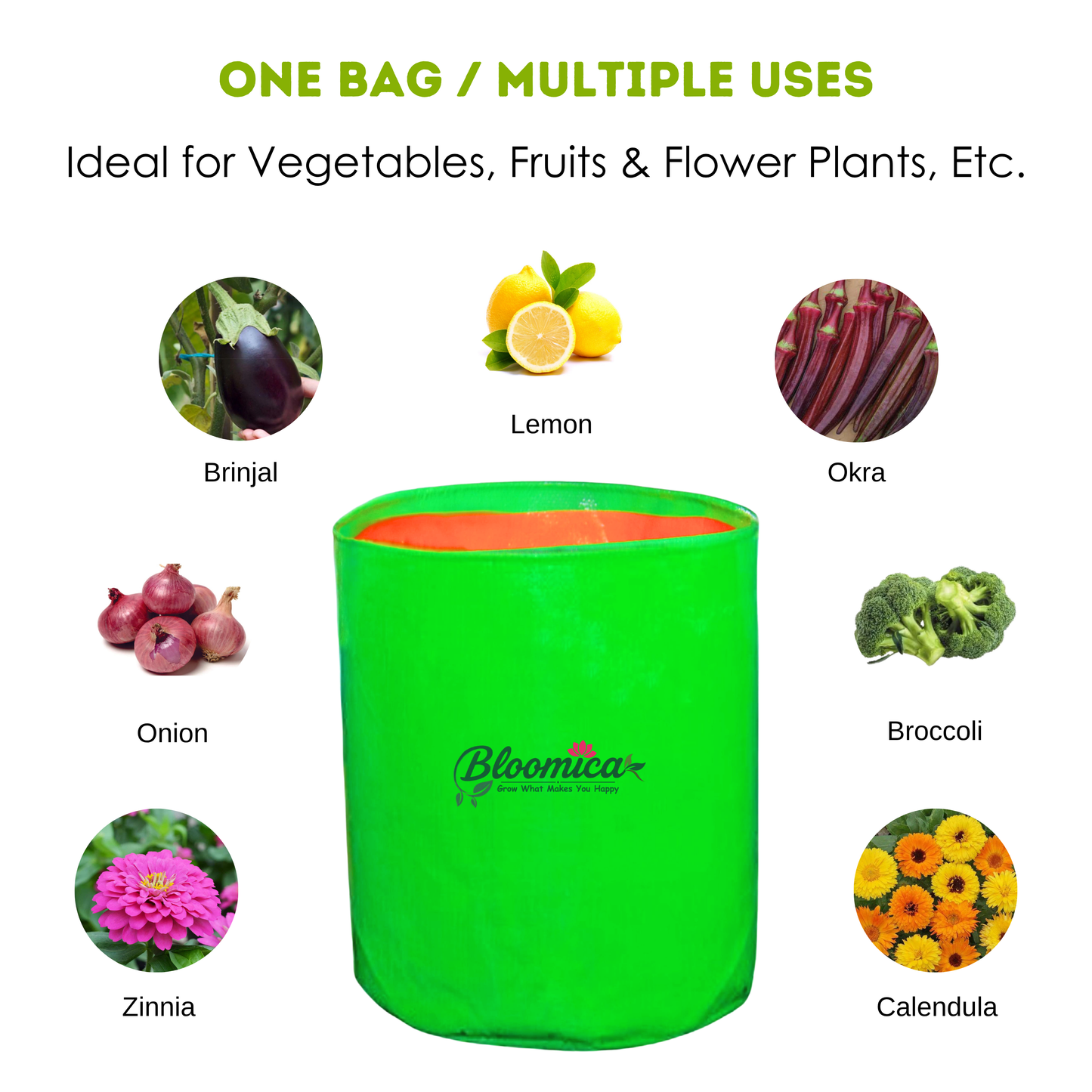 12x18 Inches (1x1½ Ft) - 260 GSM HDPE Round Grow Bag