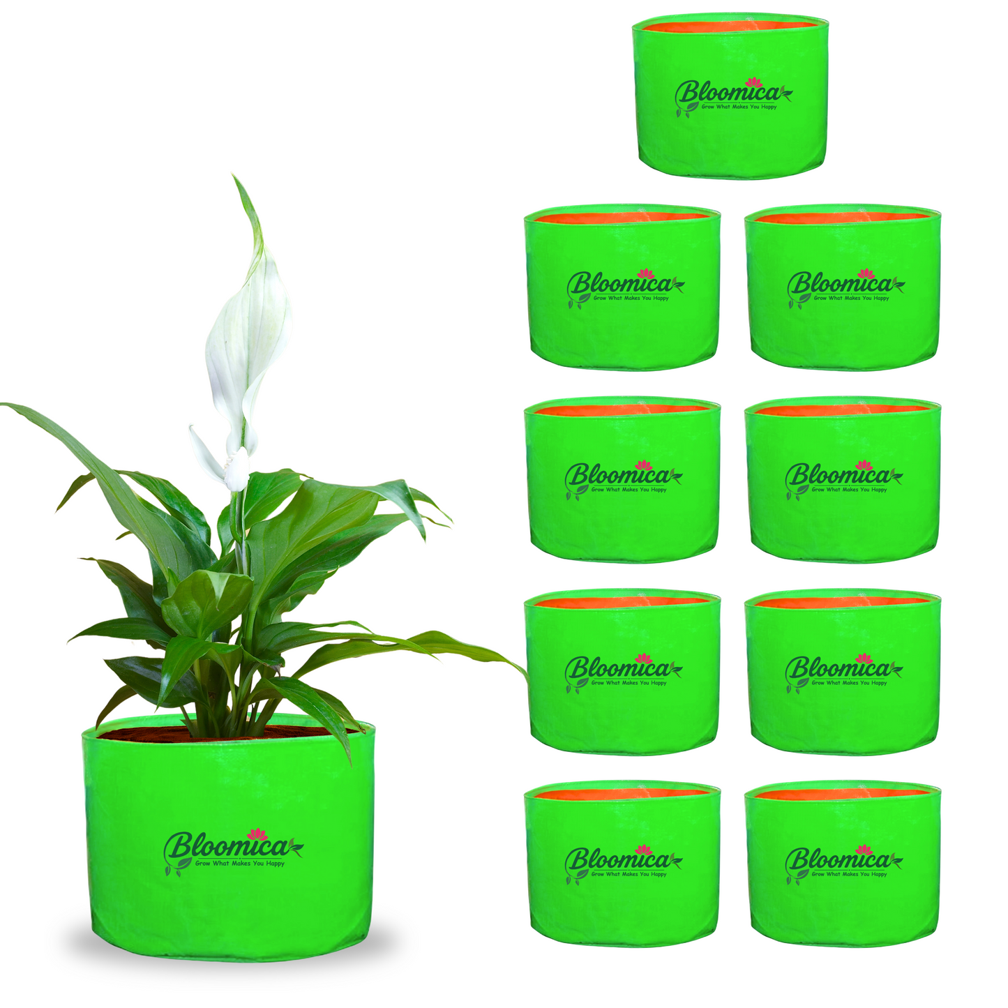 12x9 Inches (1x0.75 Ft) - 260 GSM HDPE Round Grow Bag