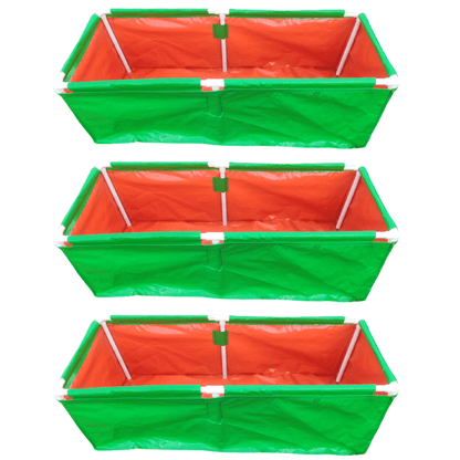 60x24x18 Inches (5x2x1.5 Ft) - 220 GSM HDPE Rectangular Grow Bag With Supporting PVC Pipes