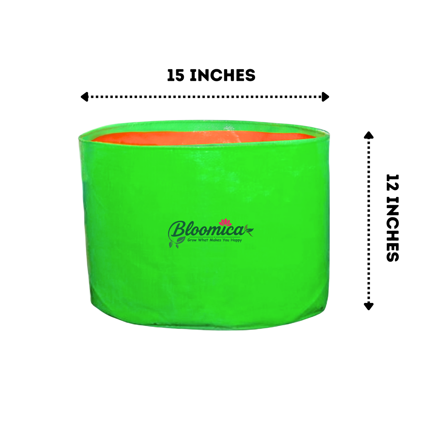 15x12 Inches (1¼x1 Ft) - 260 GSM HDPE Round Grow Bag