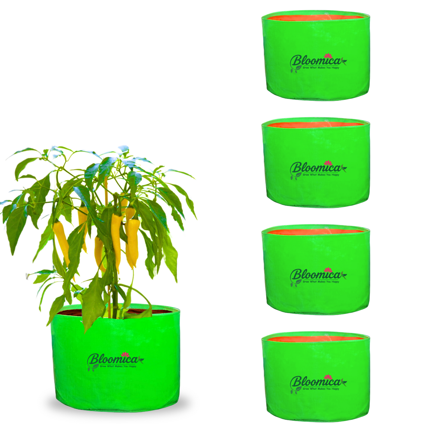 15x12 Inches (1¼x1 Ft) - 260 GSM HDPE Round Grow Bag