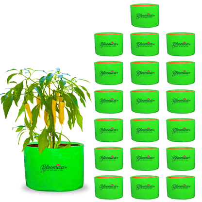 15x12 Inches (1¼x1 Ft) - 260 GSM HDPE Round Grow Bag