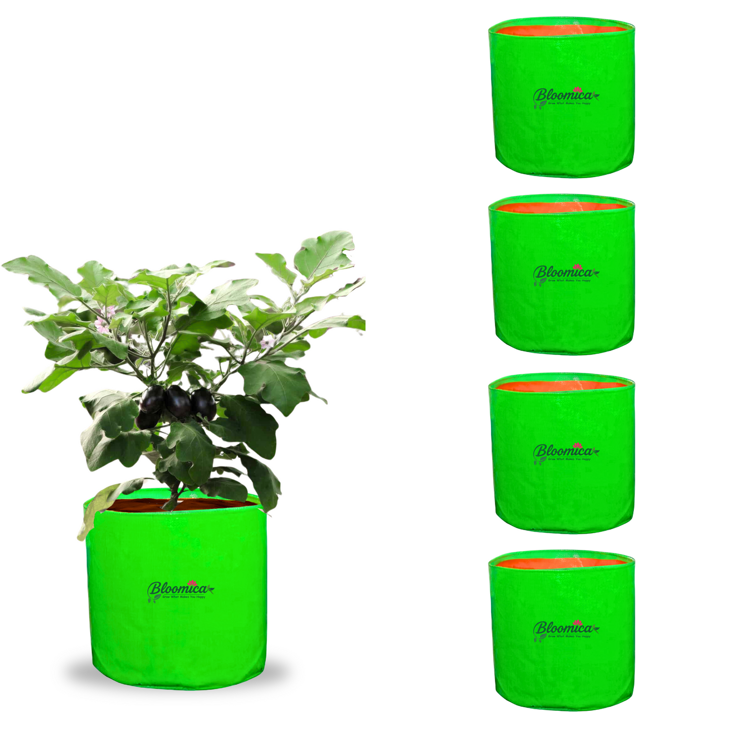 15x15 Inches (1¼x1¼ Ft) - 260 GSM HDPE Round Grow Bag