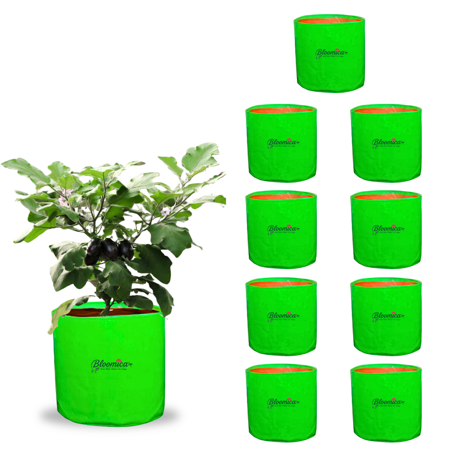 15x15 Inches (1¼x1¼ Ft) - 260 GSM HDPE Round Grow Bag