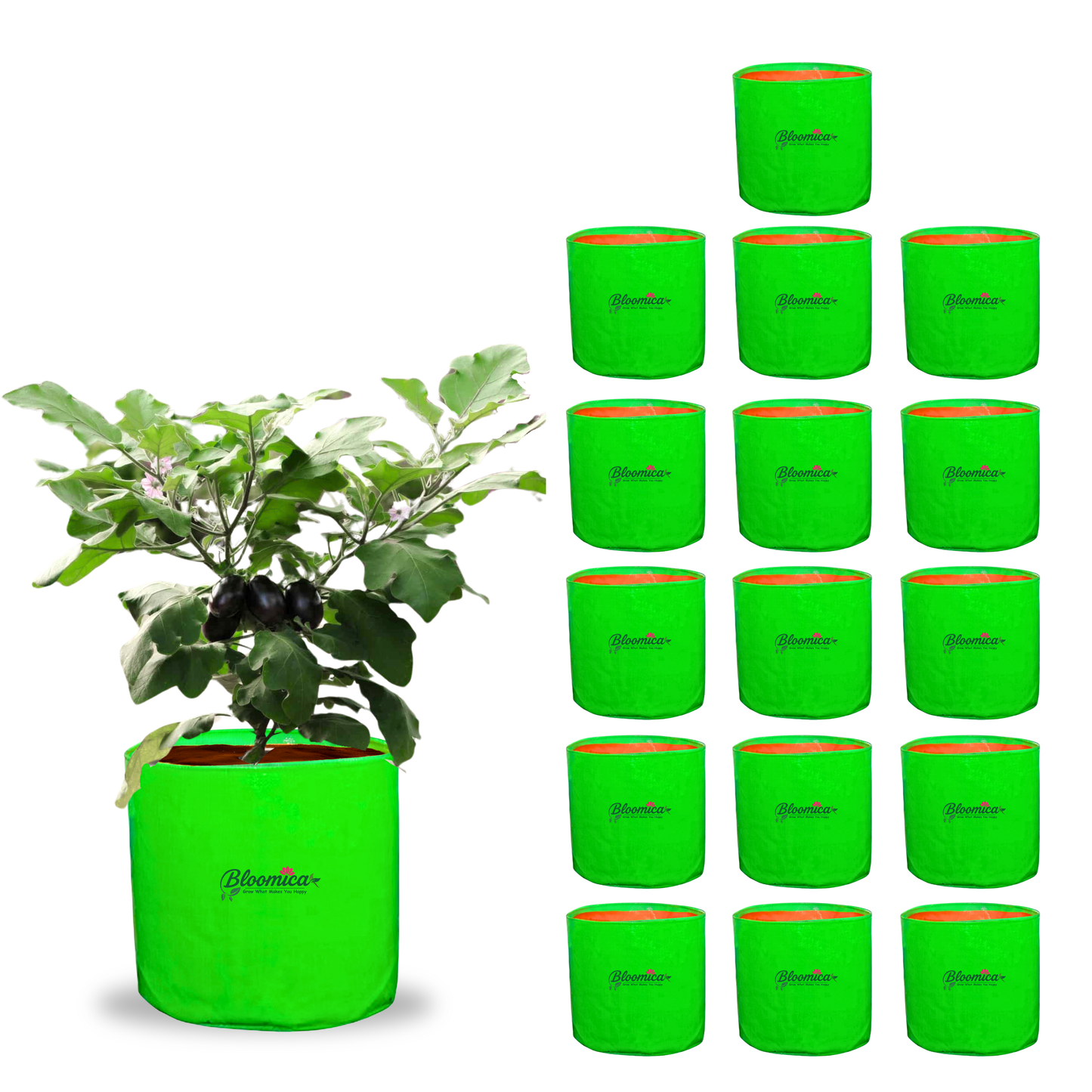 15x15 Inches (1¼x1¼ Ft) - 260 GSM HDPE Round Grow Bag