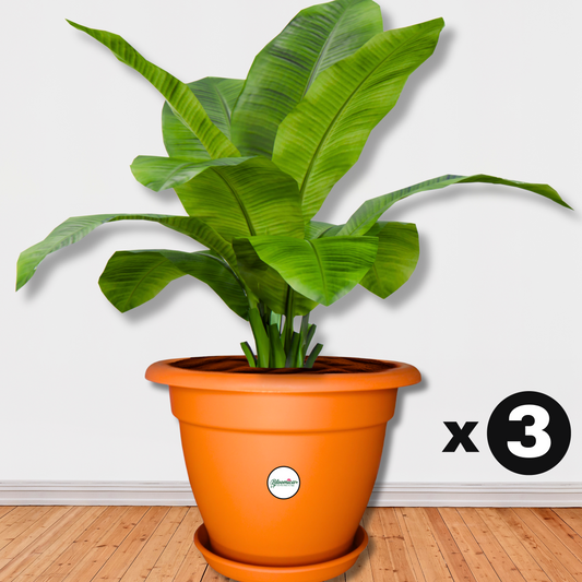 16 Inch Plastic Pots UV Treated - Terracotta Colour