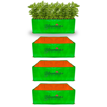 18x12x9 Inches (1½x1x¾ Ft ) - 260 GSM HDPE Rectangular Grow Bag