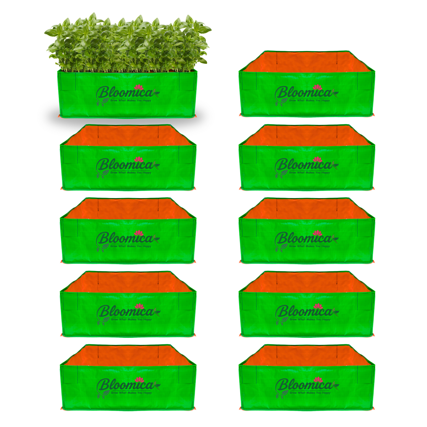 18x12x9 Inches (1½x1x¾ Ft ) - 260 GSM HDPE Rectangular Grow Bag