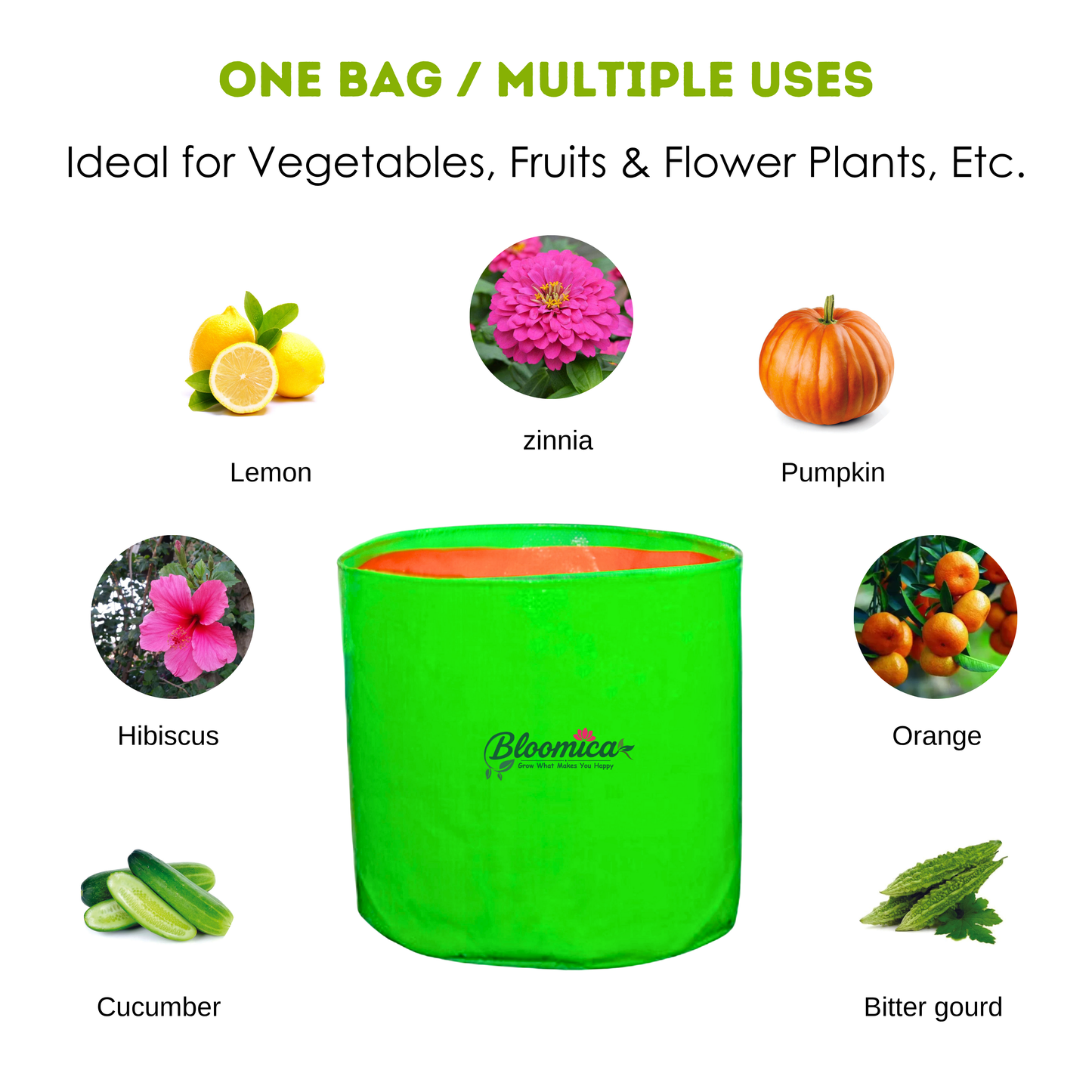 18x18 (1½x1½ Ft) Inches - 260 GSM HDPE Round Grow Bag