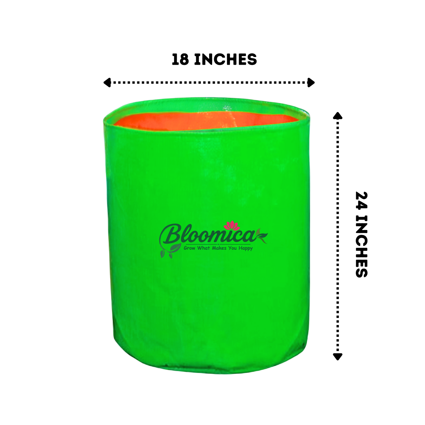 18x24 Inches (1½x2 Ft) - 260 GSM HDPE Round Grow Bag