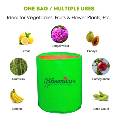 18x24 Inches (1½x2 Ft) - 260 GSM HDPE Round Grow Bag