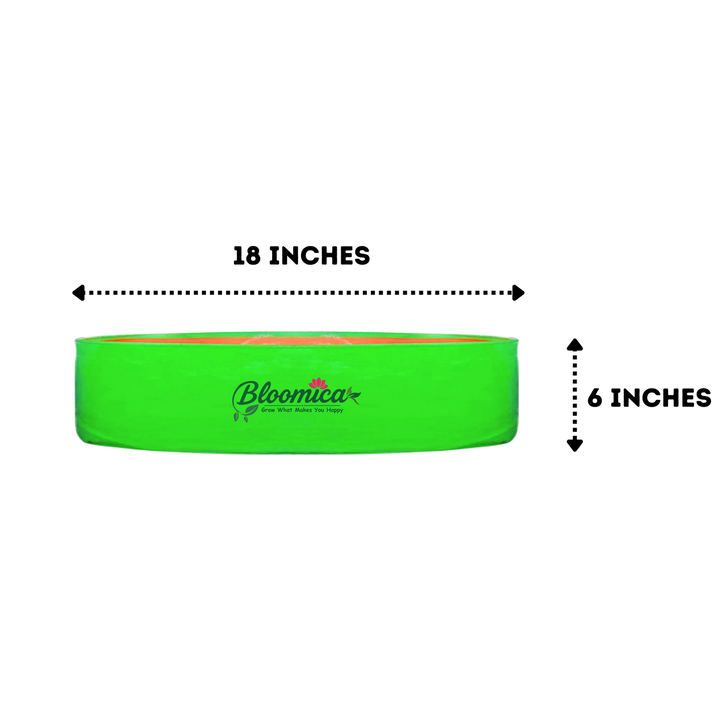 18x6 Inches (1½x 1⁄2 Ft) - 260 GSM HDPE Round Spinach Grow Bag