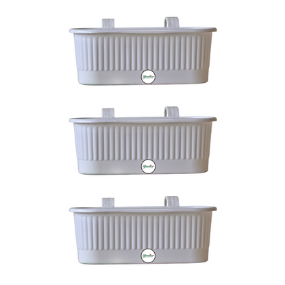 Balcony Railing Planter - White Colour