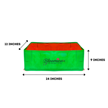 24x12x9 Inches (2x1x¾ Ft ) - 260 GSM HDPE Rectangular Grow Bag