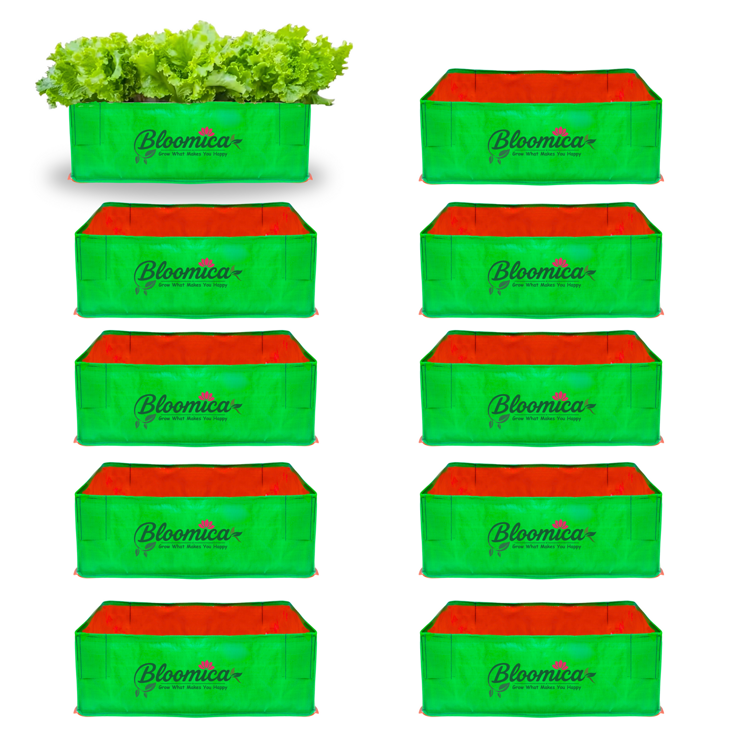 24x12x9 Inches (2x1x¾ Ft ) - 260 GSM HDPE Rectangular Grow Bag