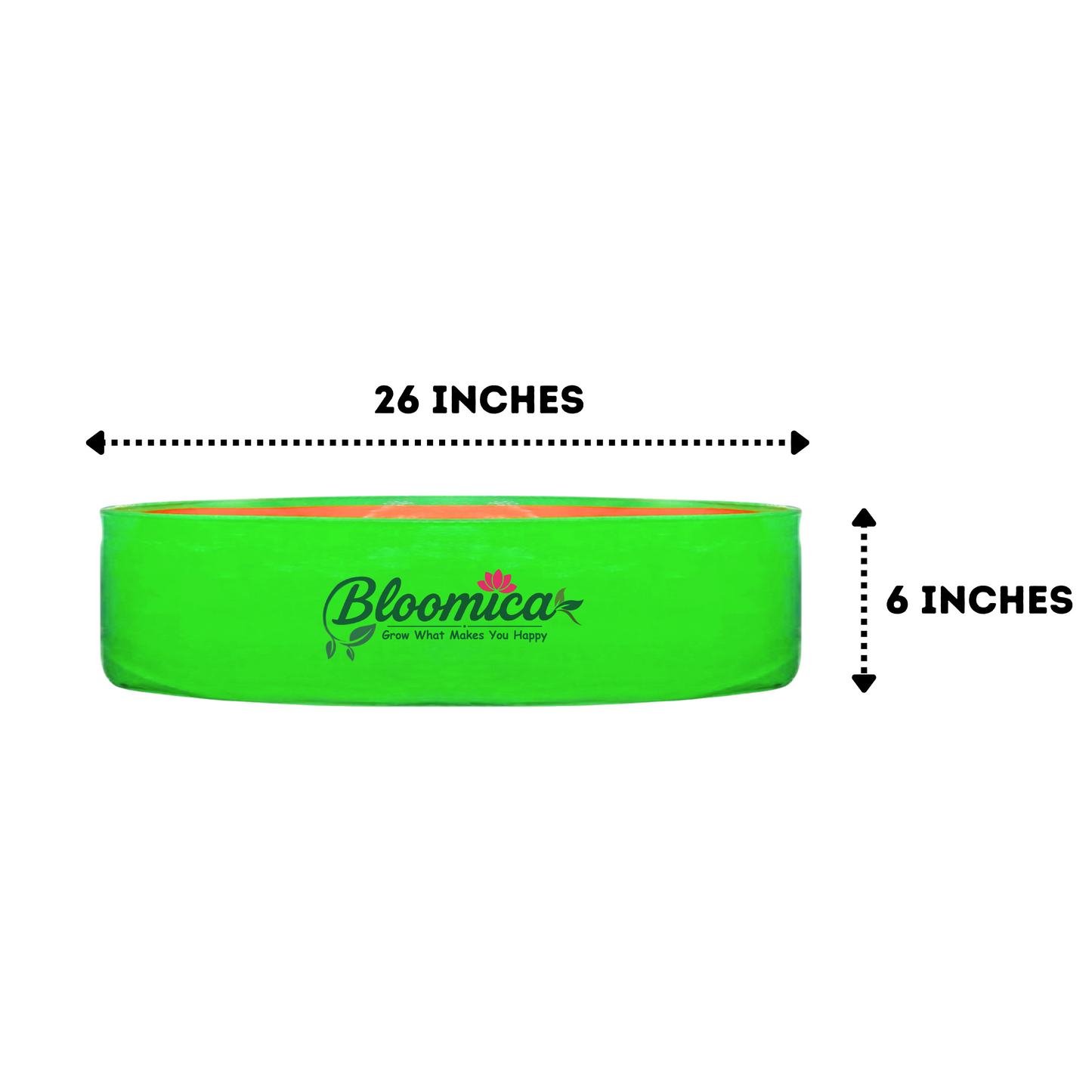 24x6 Inches (2x 1⁄2 Ft) - 260 GSM HDPE Round Spinach Grow Bag