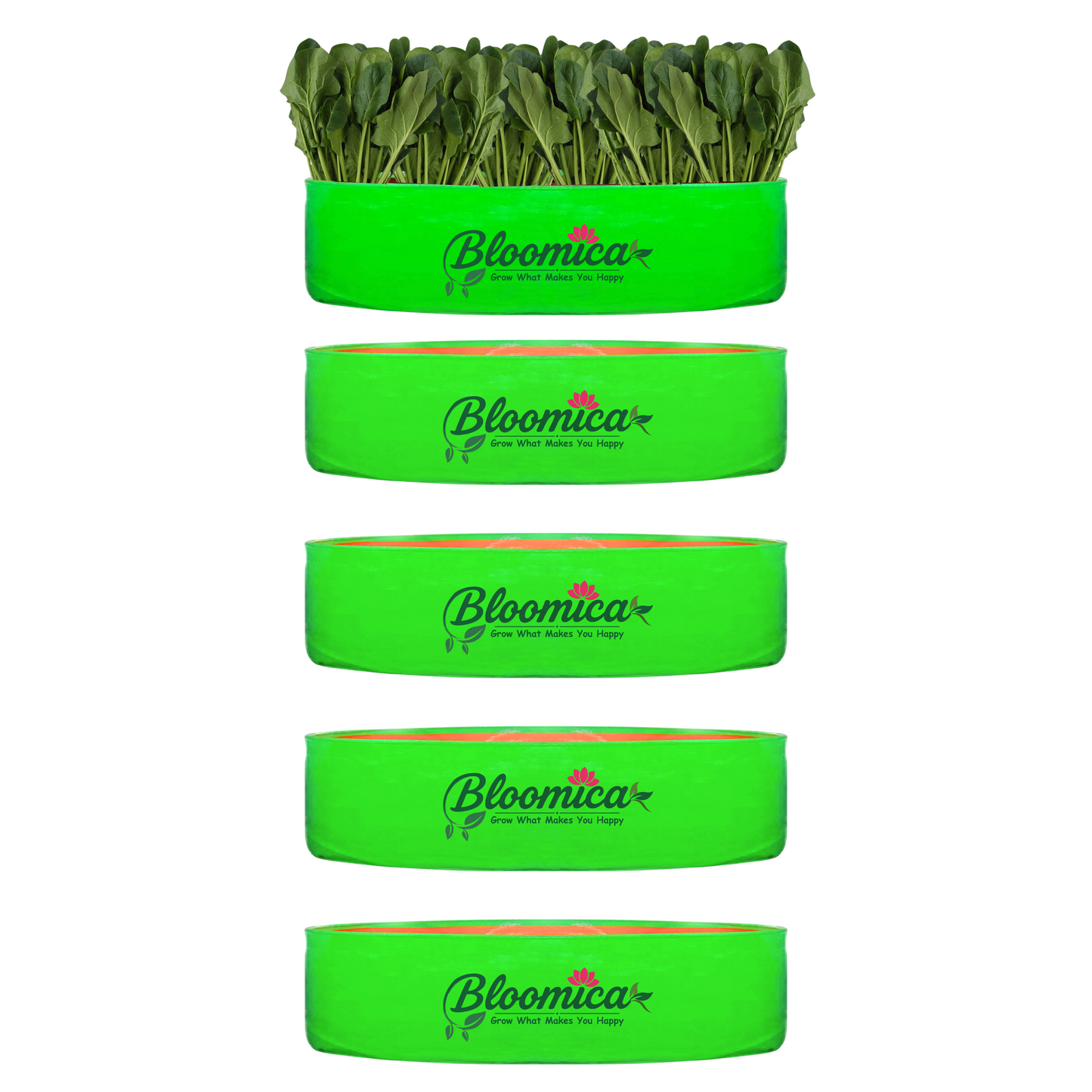 24x6 Inches (2x 1⁄2 Ft) - 260 GSM HDPE Round Spinach Grow Bag