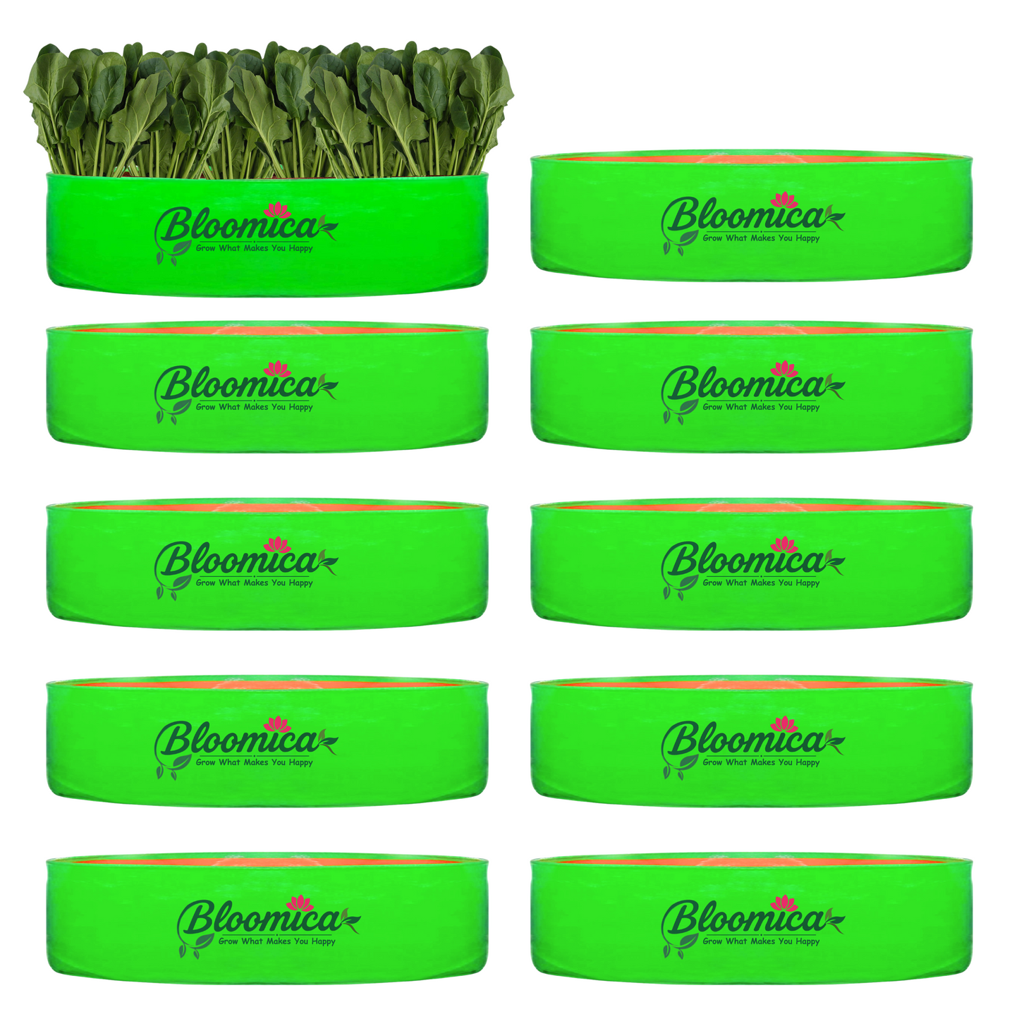 24x6 Inches (2x 1⁄2 Ft) - 260 GSM HDPE Round Spinach Grow Bag