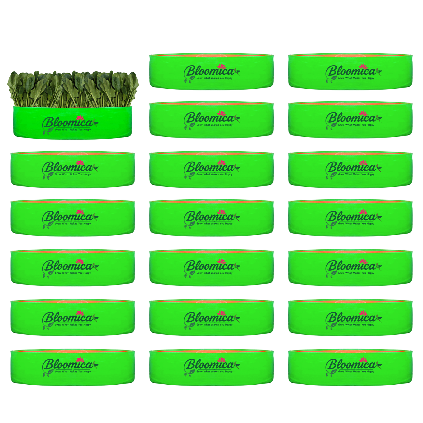 24x6 Inches (2x 1⁄2 Ft) - 260 GSM HDPE Round Spinach Grow Bag